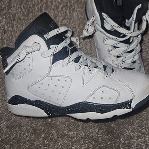 Jordan Kids White and Black Sneakers